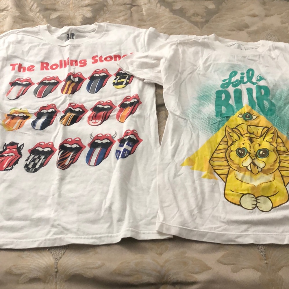 The Rolling Stones and Lil Bub shirt